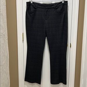 Liverpool Los Angeles Kelsey Ponte Knit Trouser Pants - Gray Plaid Size 16W